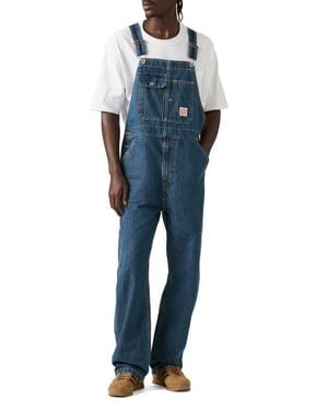 Levi's Loose Cotton Denim Overalls - Blue