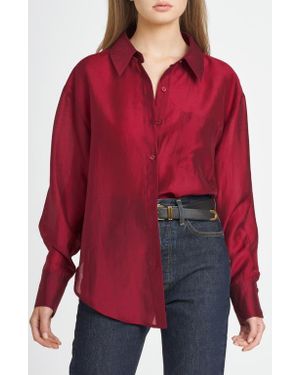 Wayf X Chérie Madeleine Reverie Organza Shirt - Red