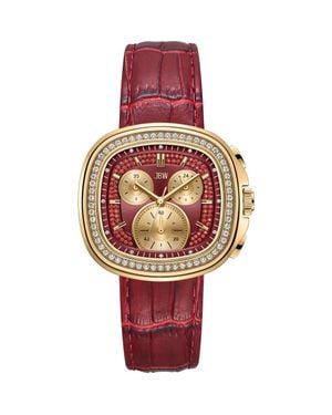 JBW Coast Chronograph Leather Strap Watch, 22Mm X 42Mm - Pink
