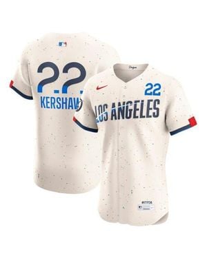 Nike Clayton Kershaw Los Angeles Dodgers City Connect Elite Jersey - White