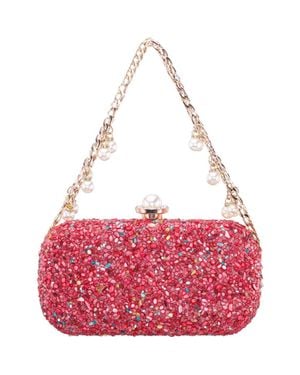 Nina Harmony Embellished Clutch - Red