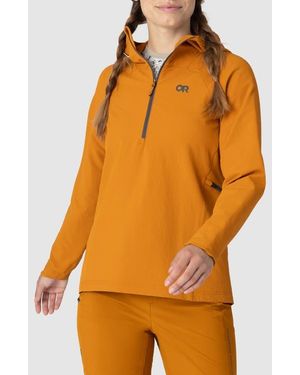 Outdoor Research Freewheel Mtb Half Zip Hoodie - Orange