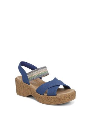 LifeStride Verity Platform Wedge Sandal - Blue