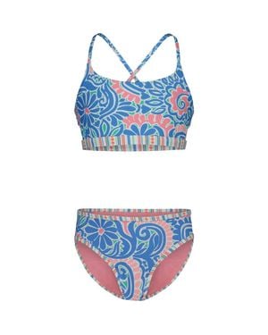 Roxy Kids' Cascais Reversible Two-Piece Swimsuit - Blue