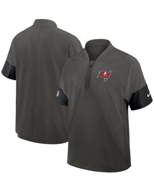 Nike Tampa Bay Buccaneers Sideline Short Sleeve Quarter-Zip Performance Coach Jacket - Black