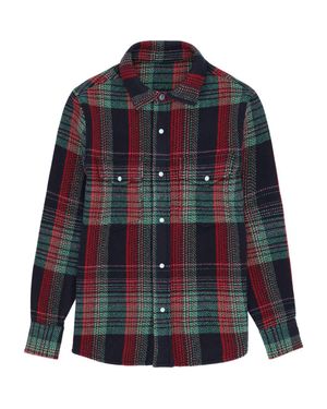 Fortela Plaid Cashmere Overshirt - Blue