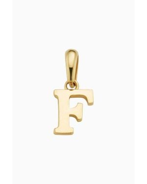 Oradina 14K My Letter Initial Pendant Charm - Metallic