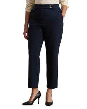 Ralph Lauren Ponte Ankle Slim Straight Leg Pants - Blue