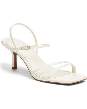 Open Edit Rania Square Toe Sandal - White