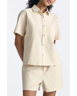 Brooklyn Industries Cotton & Hemp Button-Up Shirt - Natural