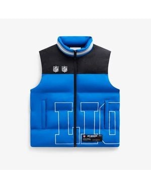 OFF SEASON Detroit Lions Team Puffer Vest - Blue