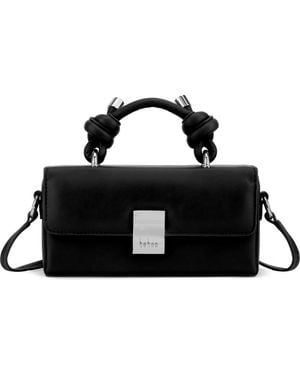 BEHNO Micro Mary Soft Leather Crossbody Bag - Black