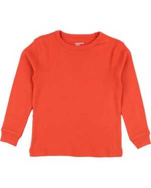 Leveret Kids Long Sleeve T-Shirt, 100% Cotton, Solid Colors - Orange