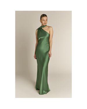 Rewritten Raye One Shoulder Dress - Green