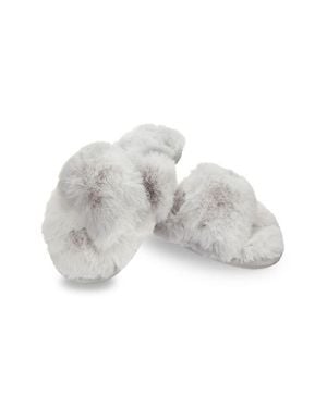 Memoi The Josephine Faux Fur Scuff Slipper - White