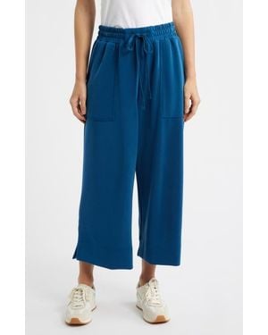 City Blues Crop Drawstring Pants - Blue