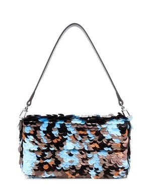 STAUD Timmy Sequin Shoulder Bag - Blue