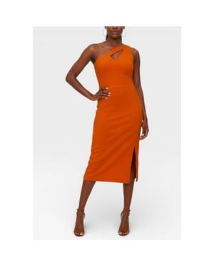 Rachel Roy Lara One-Shoulder Midi Dress - Red