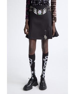 Chopova Lowena Duff Cameo Pearl Kilt - Black