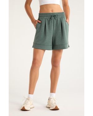 Zella Soft Luxe High Waist Knit Shorts - Green