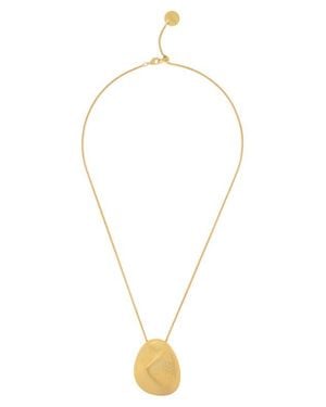 Reiss Perdita Textured Pebble Pendant Necklace - White