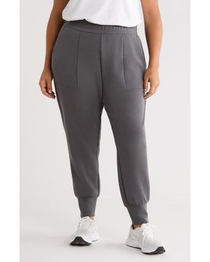 Zella Soft Luxe High Waist Sweatpants - Gray