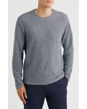 Vince Loop Face Cotton Blend French Terry Crewneck Pullover - Gray