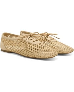 VIVAIA Square-Toe Mesh Flats - Natural