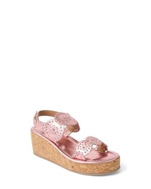 Jack Rogers Kids' Lauren Slingback Platform Wedge Sandal - Pink