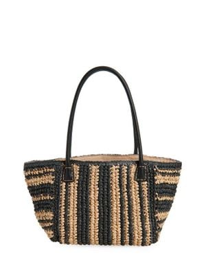 Madewell Handwoven Leather Medium Tote - Black