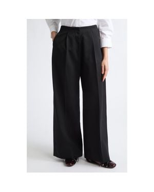 Simone Rocha Back Bow Wide Leg Pants - Black