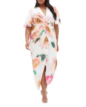 City Chic Braelynn Floral Print Maxi Dress - Multicolor