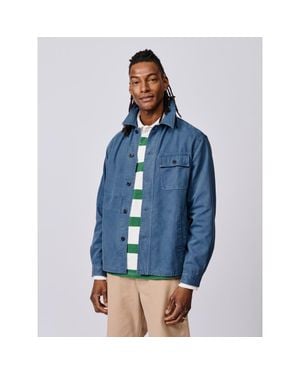 aubi Dowse Long Sleeve Relaxed Worker Jacket - Blue