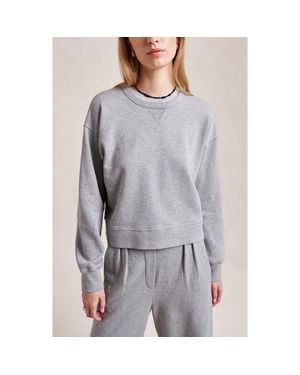 La Ligne Cropped James Sweatshirt - Gray