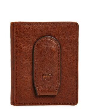 Will Leather Goods Front Pocket Money Clip Wallet - Brown