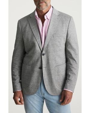 34 Heritage Matteo Slim Fit Mélange Cotton & Linen Piqué Sport Coat - Gray