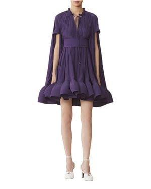 Lanvin Short Charmeuse Dress - Purple