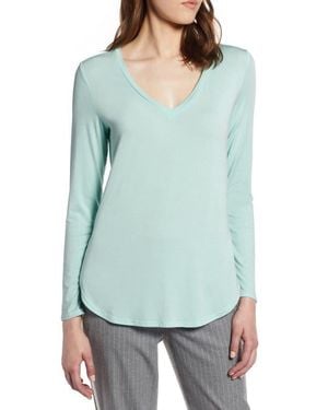 Halogen® V-Neck Tunic - Green