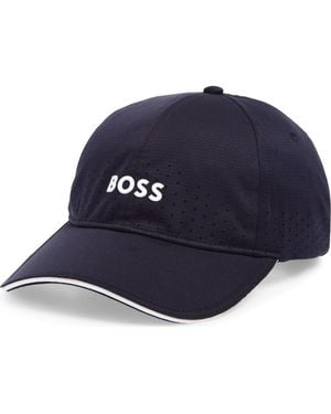 BOSS Perforated 6-Panel Adjustable Baseball Cap - Blue