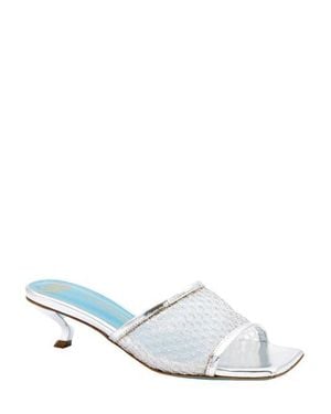 Valentina Rangoni Vesta Low Heel Mesh Slide - White
