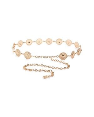 BP. Embossed Circular Chain Belt - White
