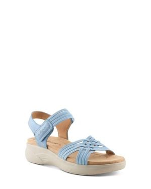 Flexus by Spring Step Delosa Platform Sandal - Blue