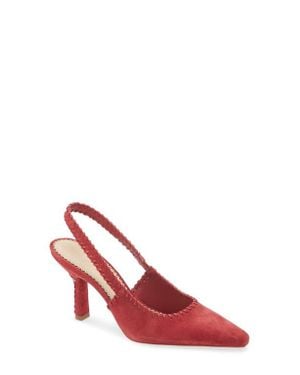 Cinq À Sept Suki Whipstitch Slingback Pump - Red