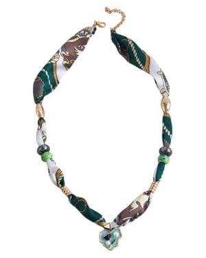 MacRae & Co Eden Scarf Pendant Necklace - Black