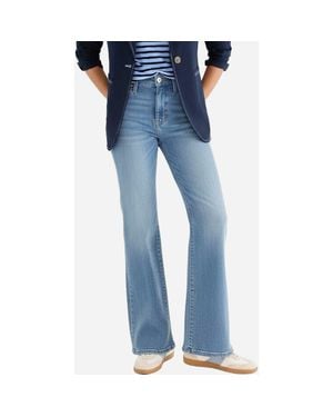 NIC+ZOE Vantage High Waist Wide Leg Jeans - Blue