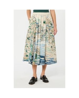 Weekend by Maxmara Adepto Cotton Midi Skirt - Blue