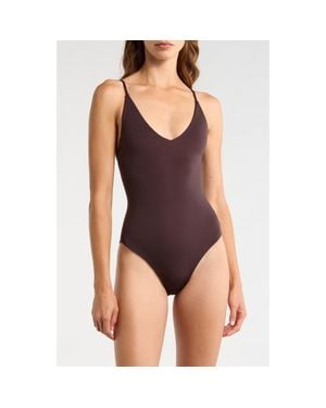 Left On Friday Sunday One-Piece Swimsuit - Brown