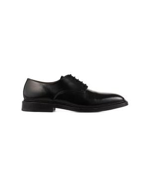 Sandro Glazed Leather Derbies - Black