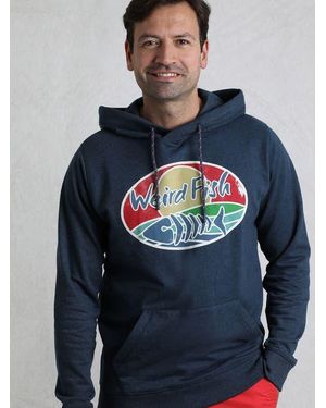 Weird Fish Bryant Graphic Popover Hoodie - Blue