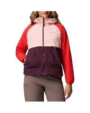 Columbia Spire Valley Water Repellent Windbreaker - Red